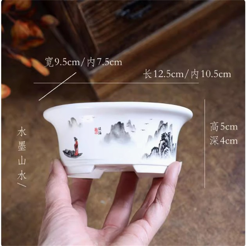 Porcelain White Oval Bonsai Po – обзор и цена Bonsai Garden For Desk