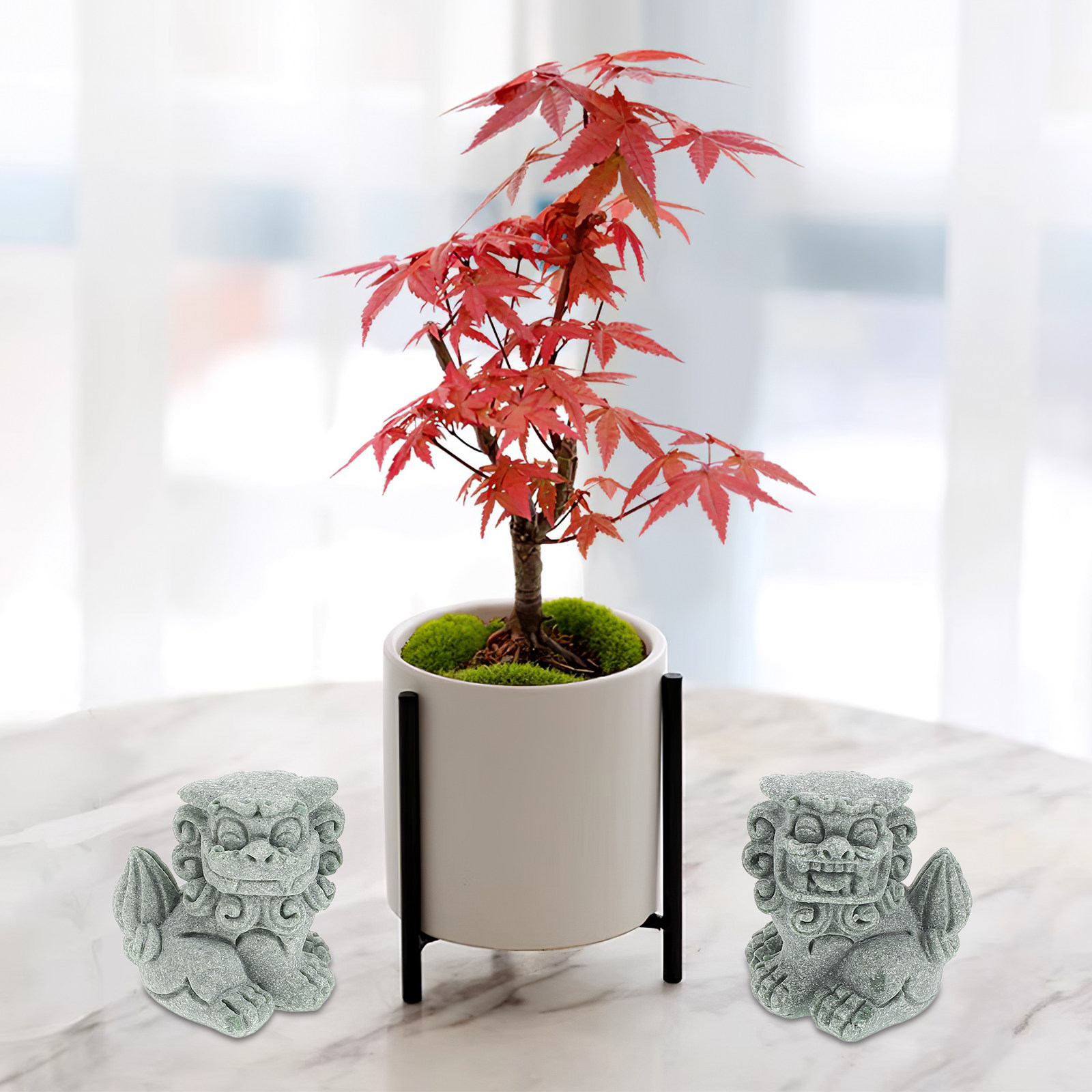 1Pair Chinese Lion Ornaments H – обзор и цена Bonsai Garden Entrance
