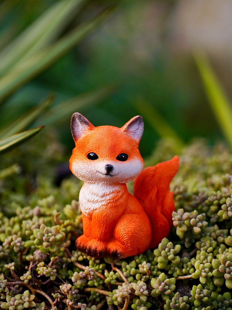 Cute Fox Resin Decoration Orna – обзор и цена Bonsai Garden Europe