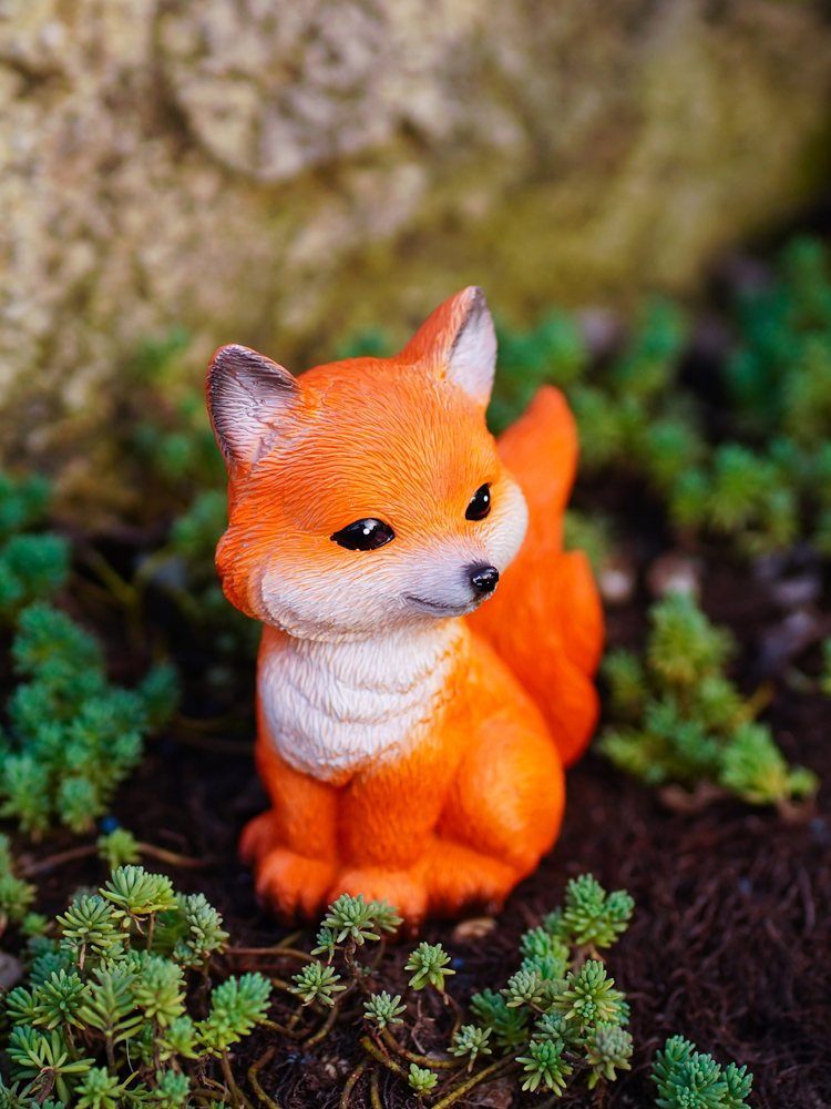 Cute Fox Resin Decoration Orna – обзор и цена Bonsai Garden Europe