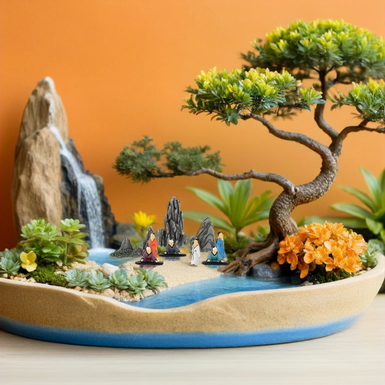 10Pcs Small Resin Chinese Mini – обзор и цена Bonsai Garden For Desk