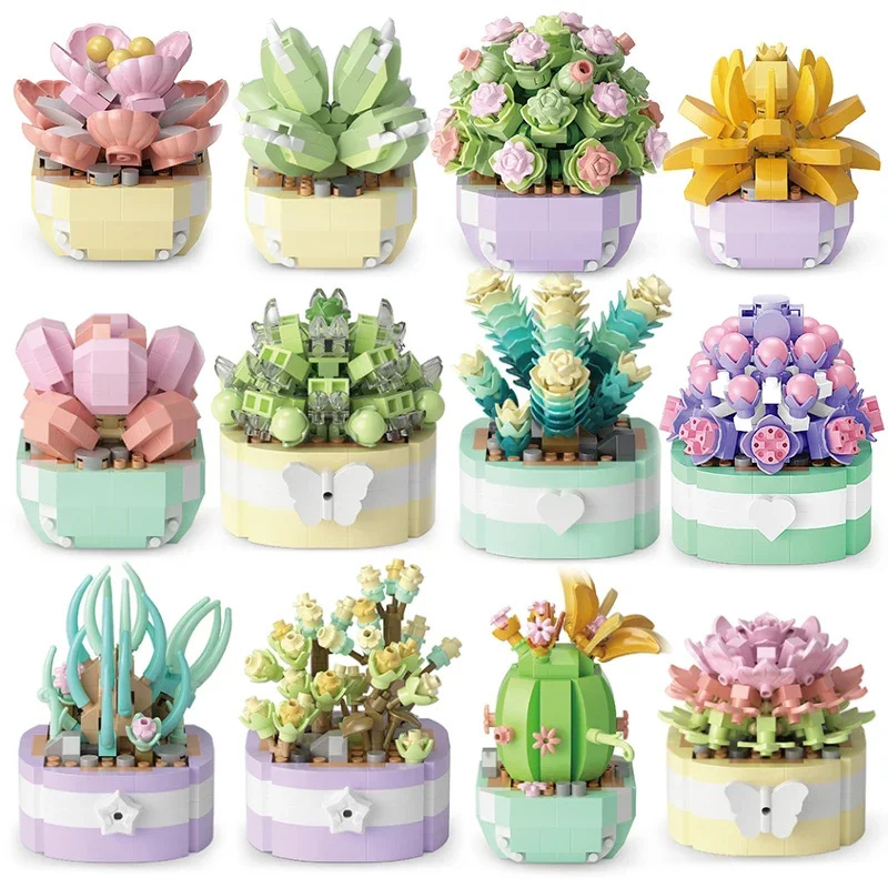 Flower Succulents Building Blo – обзор и цена Bonsai Garden Kit