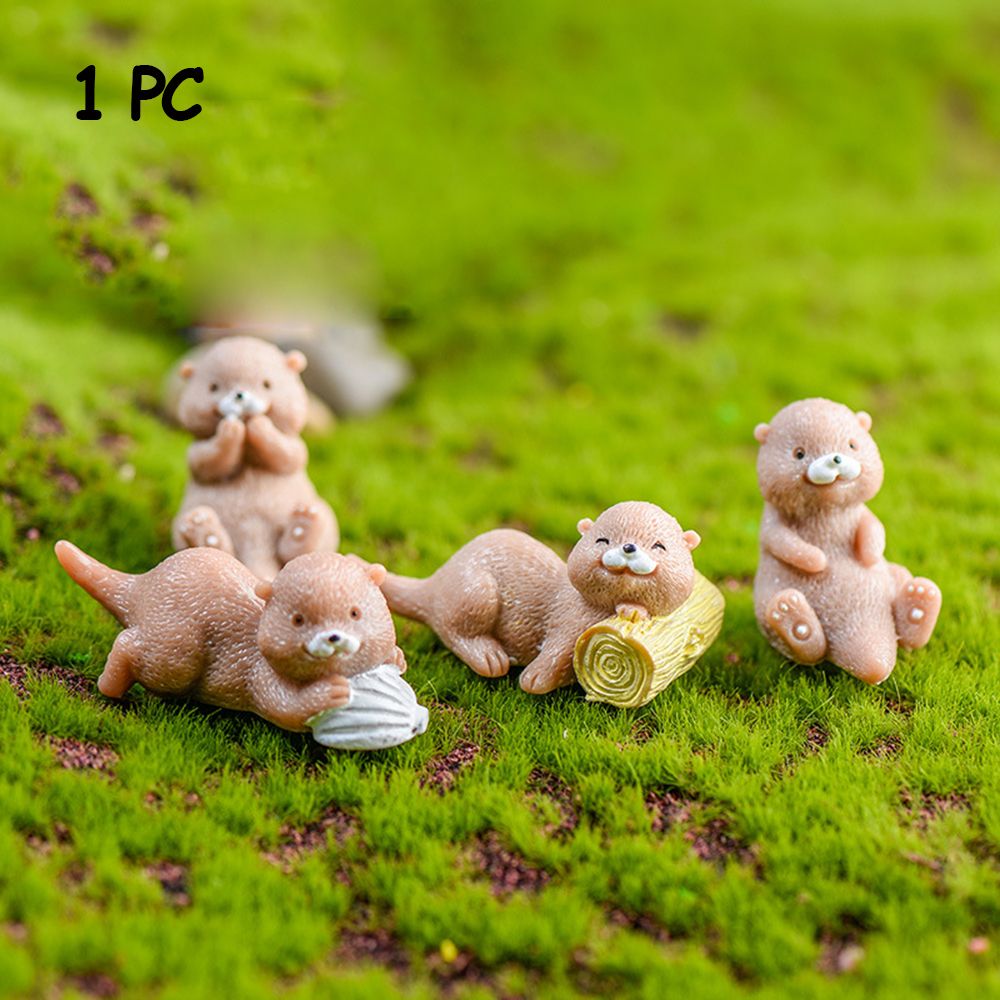 Otters Figurine Mini Home Deco – обзор и цена Bonsai Garden Europe
