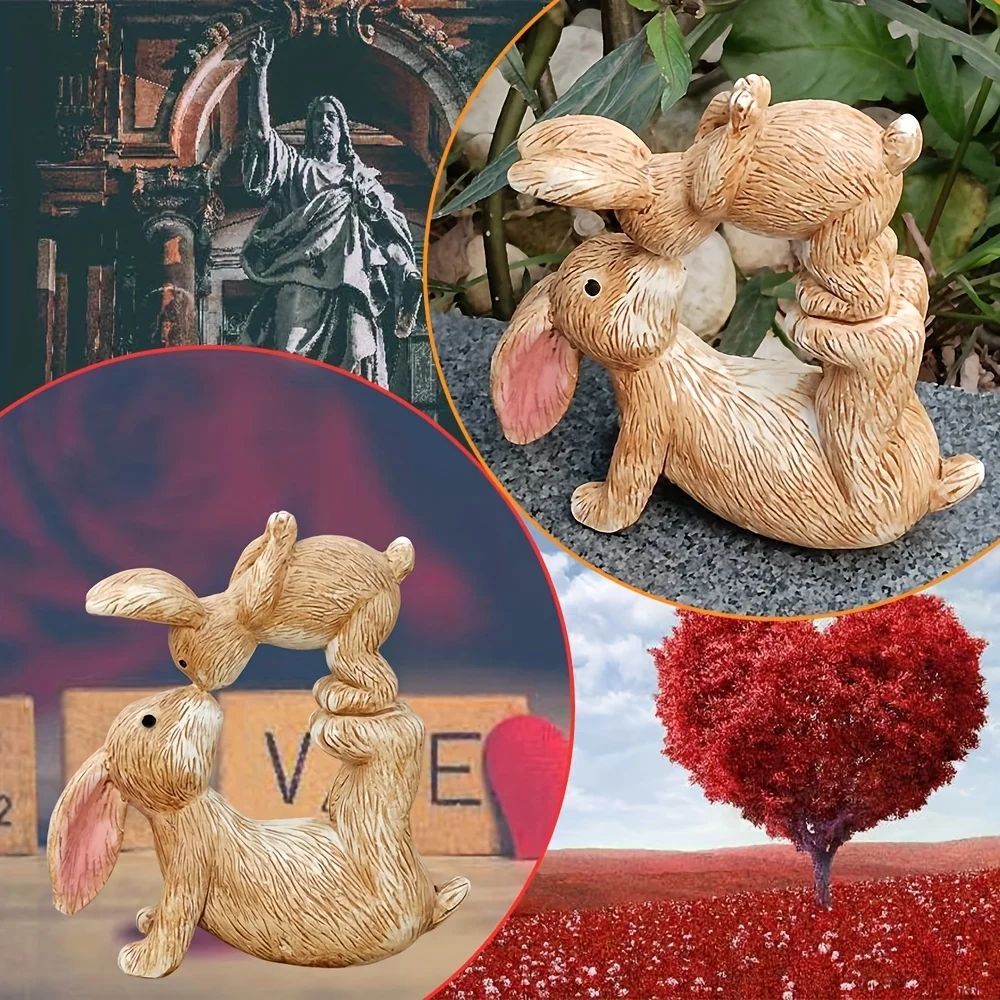 Garden Resin Kissing Bunny Sta – обзор и цена Bonsai Garden For Desk