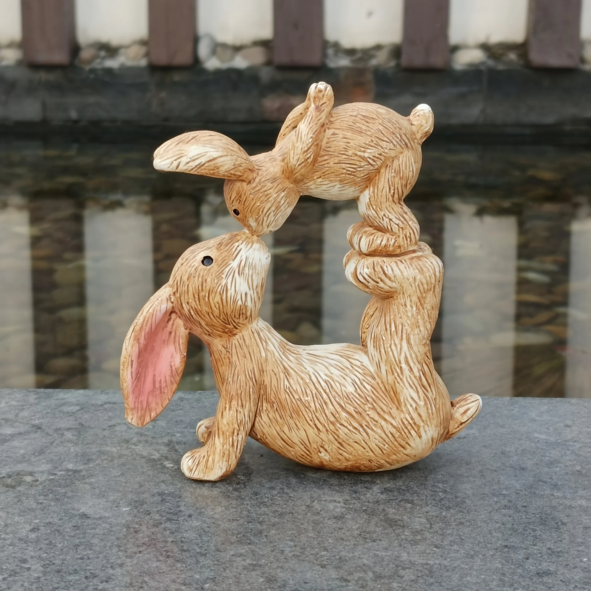 Garden Resin Kissing Bunny Sta – обзор и цена Bonsai Garden For Desk